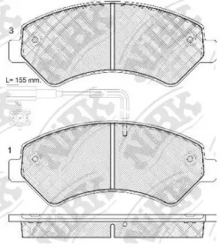 Комплект тормозных колодок NiBK PN0516W