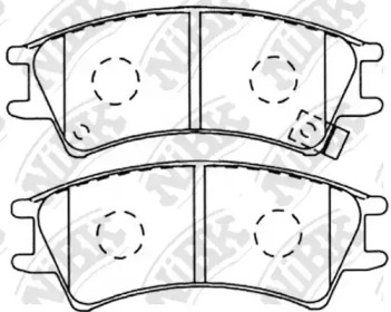 Комплект тормозных колодок NiBK PN0542