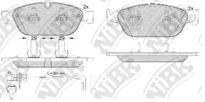 Комплект тормозных колодок NiBK PN0556W