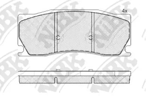 Комплект тормозных колодок NiBK PN0560