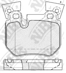 Комплект тормозных колодок NiBK PN0569