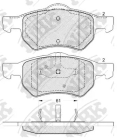 Комплект тормозных колодок NiBK PN0835
