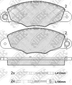 Комплект тормозных колодок NiBK PN0837W