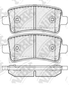 Комплект тормозных колодок NiBK PN0840