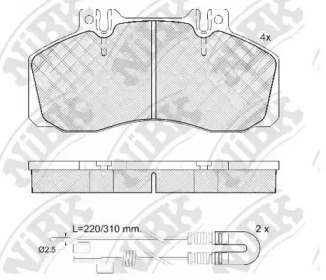 Комплект тормозных колодок NiBK PN0910