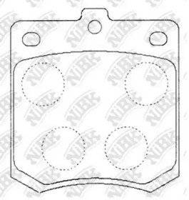 Комплект тормозных колодок NiBK PN1008