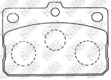 Комплект тормозных колодок NiBK PN1014