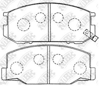 Комплект тормозных колодок NiBK PN1217