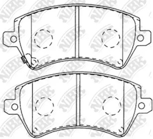 Комплект тормозных колодок NiBK PN1224