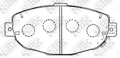 Комплект тормозных колодок NiBK PN1231