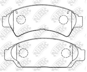 Комплект тормозных колодок NiBK PN1259
