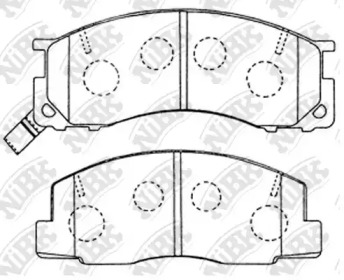 Комплект тормозных колодок NiBK PN1273