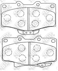 Комплект тормозных колодок NiBK PN1351