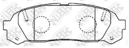 Комплект тормозных колодок NiBK PN1409