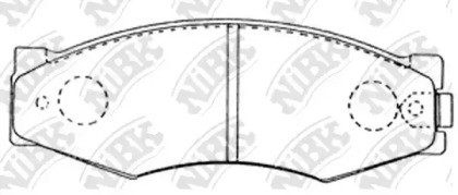 Комплект тормозных колодок NiBK PN2105