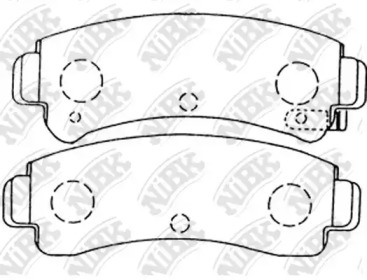 Комплект тормозных колодок NiBK PN2283