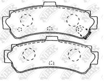 Комплект тормозных колодок NiBK PN2357