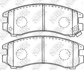 Комплект тормозных колодок NiBK PN2367