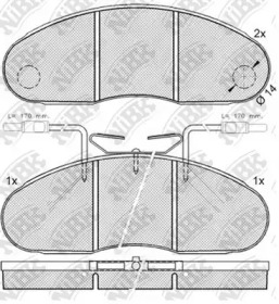 Комплект тормозных колодок NiBK PN2805W