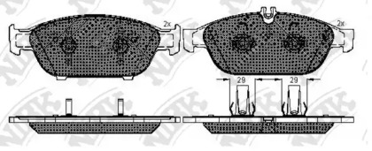 Комплект тормозных колодок NiBK PN31016