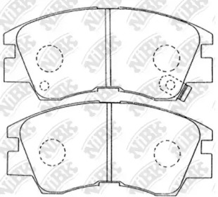 Комплект тормозных колодок NiBK PN3172