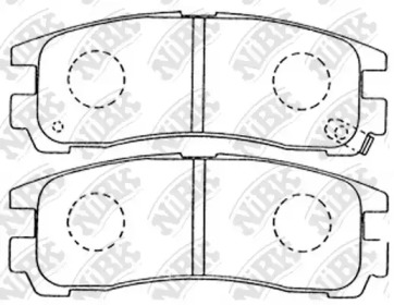 Комплект тормозных колодок NiBK PN3174
