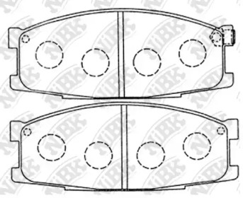 Комплект тормозных колодок NiBK PN3175