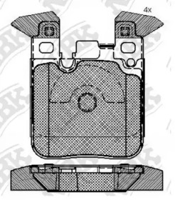 Комплект тормозных колодок NiBK PN32004