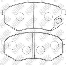 Комплект тормозных колодок NiBK PN3349