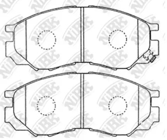 Комплект тормозных колодок NiBK PN3369