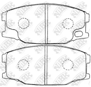 Комплект тормозных колодок NiBK PN3407