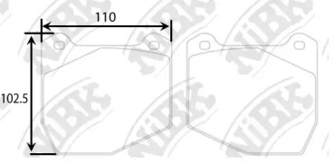 Комплект тормозных колодок NiBK PN40001