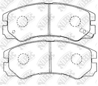 Комплект тормозных колодок NiBK PN4258