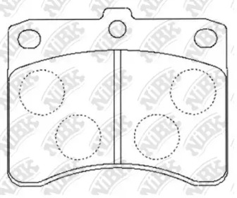 Комплект тормозных колодок NiBK PN6114
