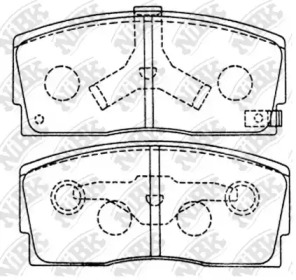Комплект тормозных колодок NiBK PN6214