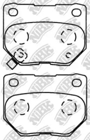 Комплект тормозных колодок (высокопроизв. тормоза) NiBK PN7800S