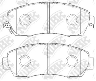 Комплект тормозных колодок NiBK PN8802