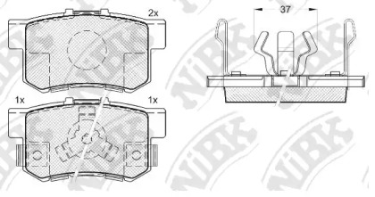 Комплект тормозных колодок NiBK PN8807