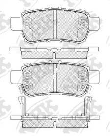Комплект тормозных колодок NiBK PN8810