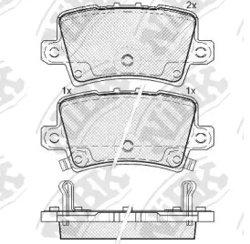 Комплект тормозных колодок NiBK PN8867