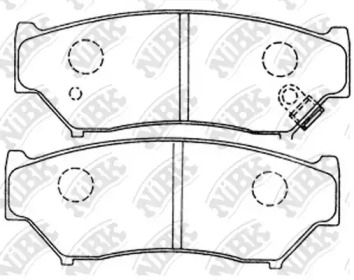 Комплект тормозных колодок NiBK PN9301
