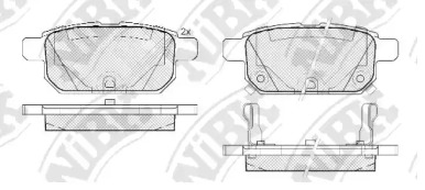 Комплект тормозных колодок NiBK PN9808