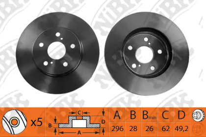 Тормозной диск NiBK RN1162