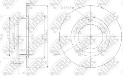 Тормозной диск NiBK RN1454