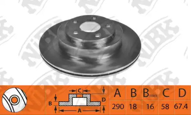 Тормозной диск NiBK RN1508