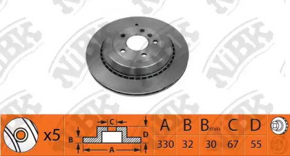 Тормозной диск NiBK RN1538