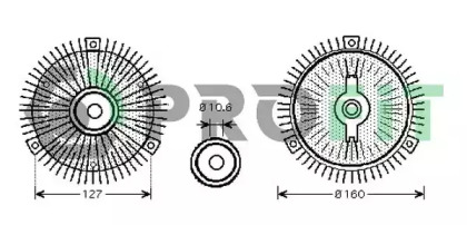 Сцепление, вентилятор радиатора PROFIT 1720-4002
