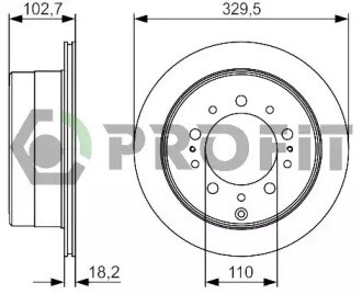 Тормозной диск PROFIT 5010-1597