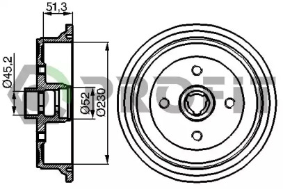 Тормозный барабан PROFIT 5020-0002
