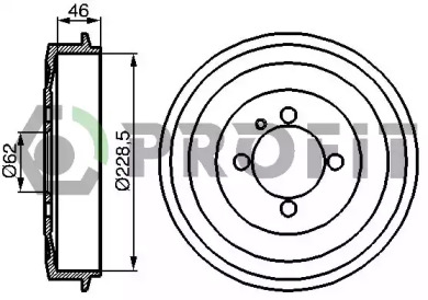 Тормозный барабан PROFIT 5020-0003